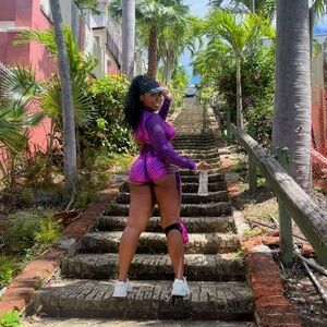 Carnival/Bartender Purple and Pink Mermaid Scale with Fishnet Sleeves Outfit